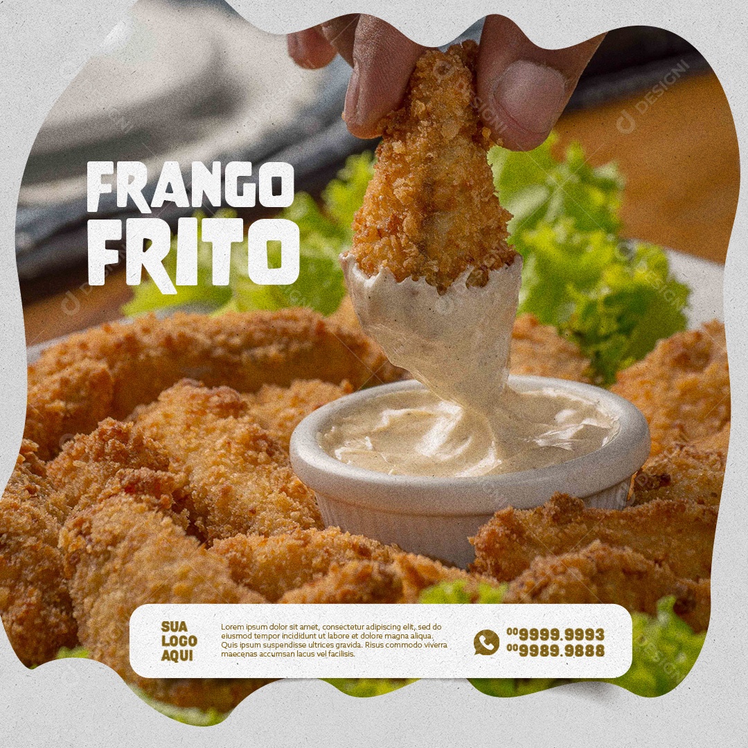 Frango Frito Social Media PSD Editável