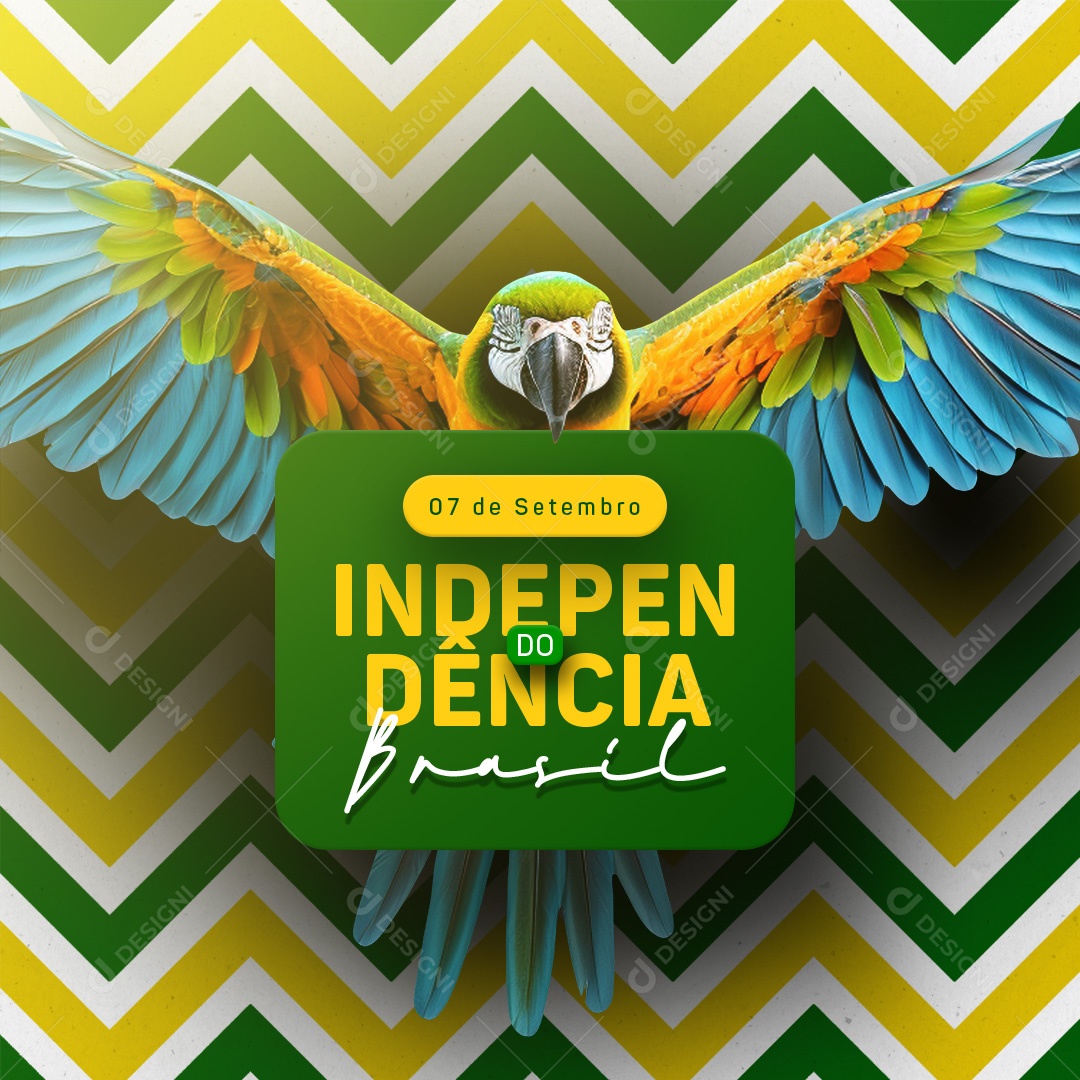 Dia Da Independência do Brasil 07 de Setembro Social Media PSD Editável