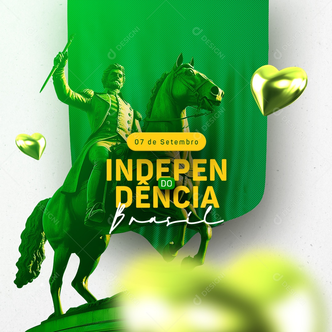 Dia Da Independência do Brasil 07 de Setembro Social Media PSD Editável