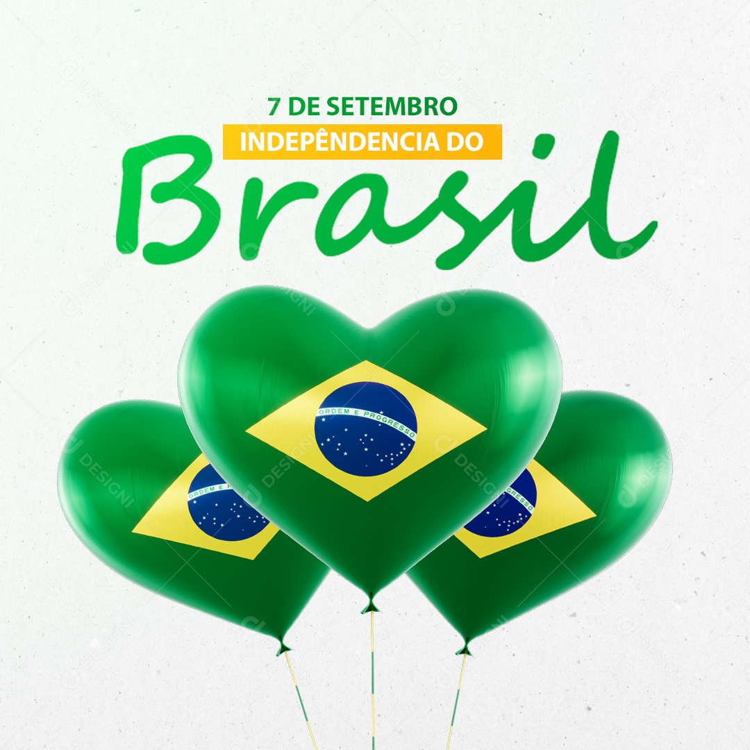 Dia Da Independência do Brasil 7 de Setembro Social Media PSD Editável