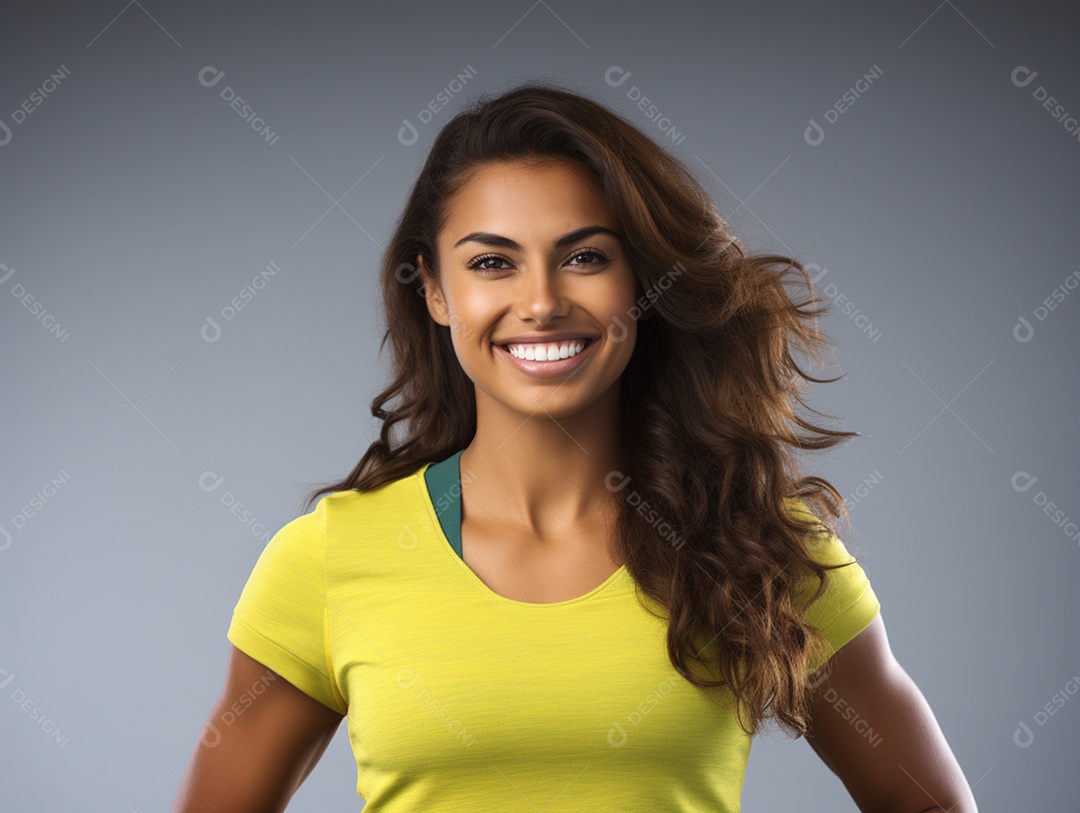 Mulher comemorando Dia da Independência do Brasil