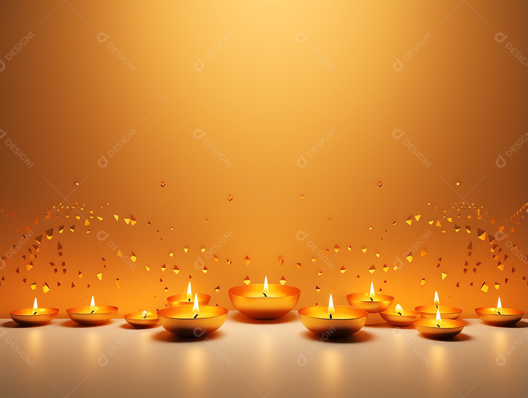 Feliz festival de Diwali de fundo de celebração de férias de luzes, design de ilustração