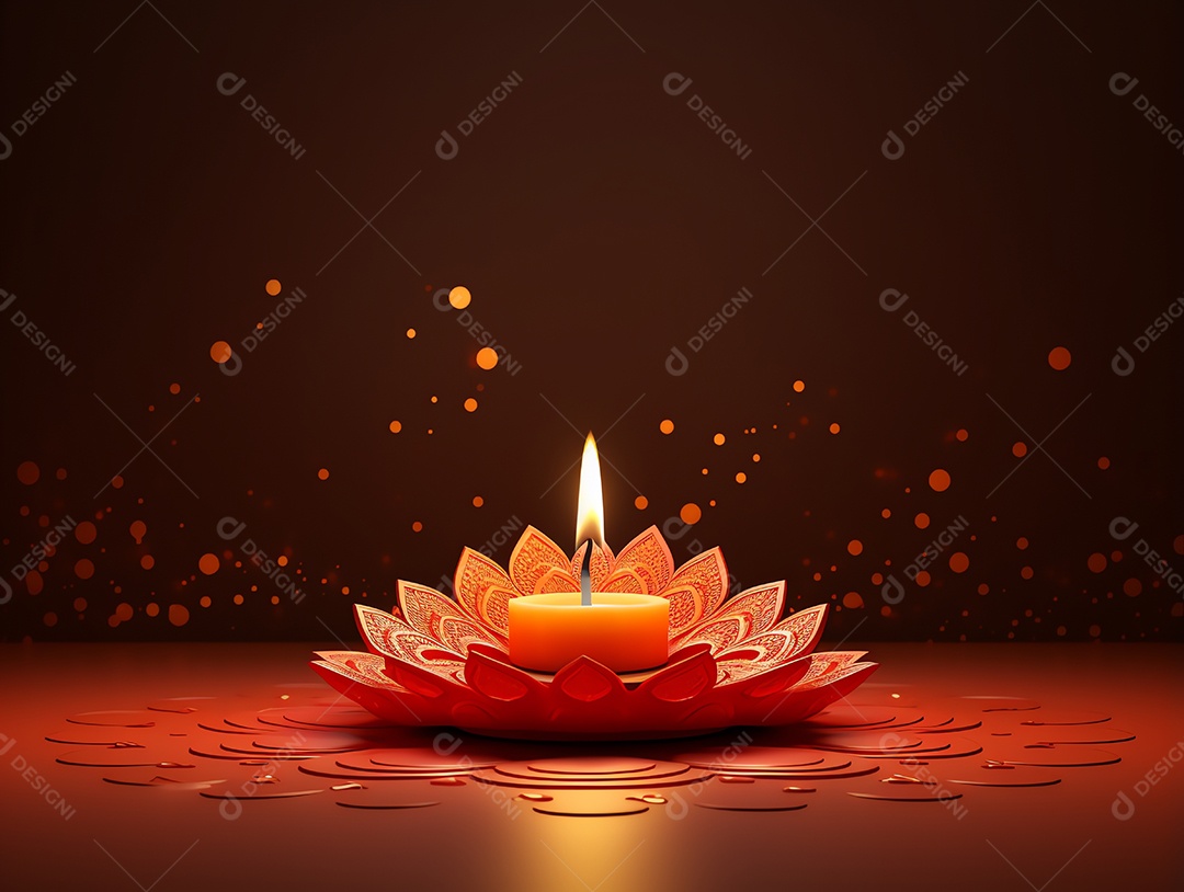 Feliz festival de Diwali de fundo de celebração de férias de luzes, design de ilustração