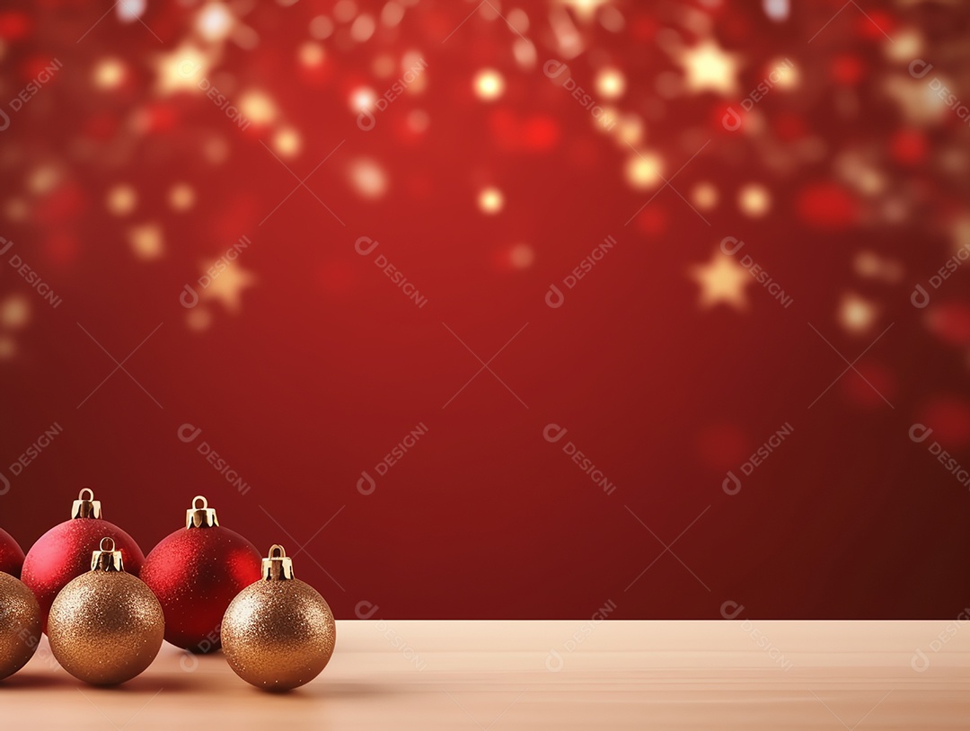 Enfeites de Natal e fundo estrela com férias de espaço de cópia e conceito de feliz ano novo