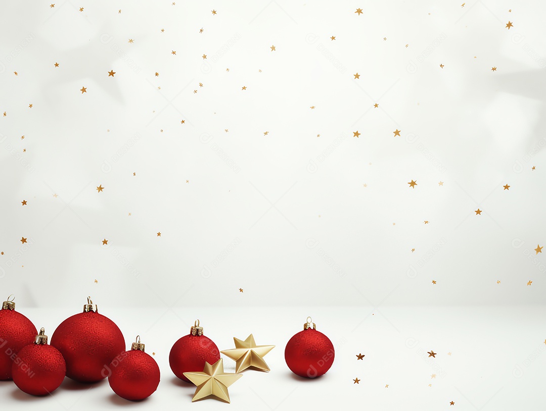 Enfeites de Natal e fundo estrela com férias de espaço de cópia e conceito de feliz ano novo
