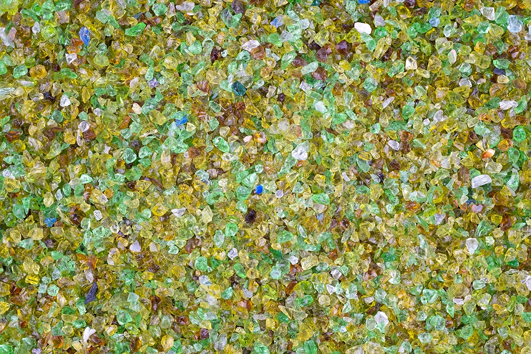 Meio filtrante ativado por troca iônica para suavizar a água com grânulos ou fundo de textura de grânulos.