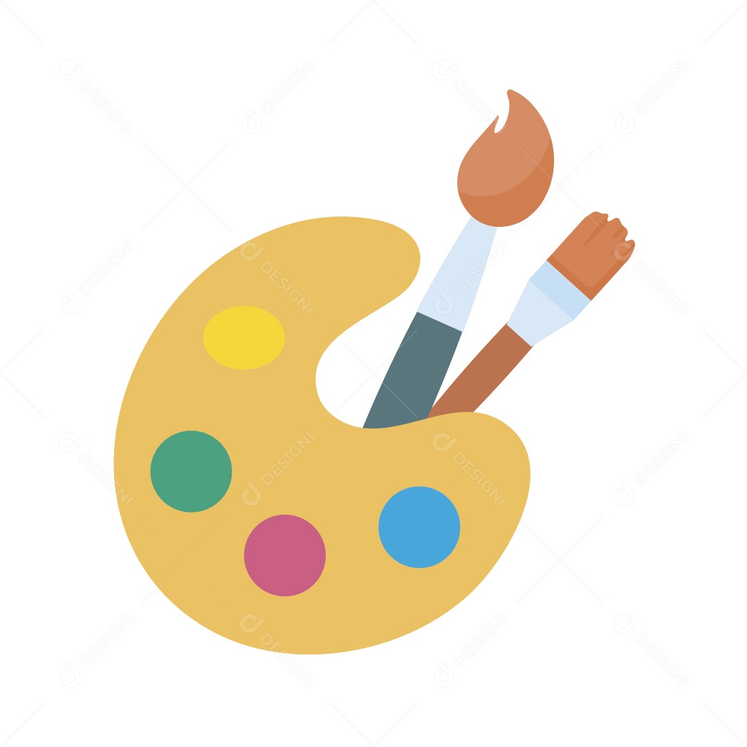 Objetos Pintura de Ilustração Vetor EPS