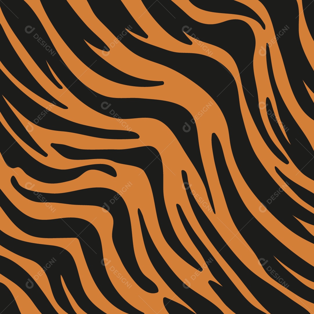 Background de Pele de Tigre Vetor EPS