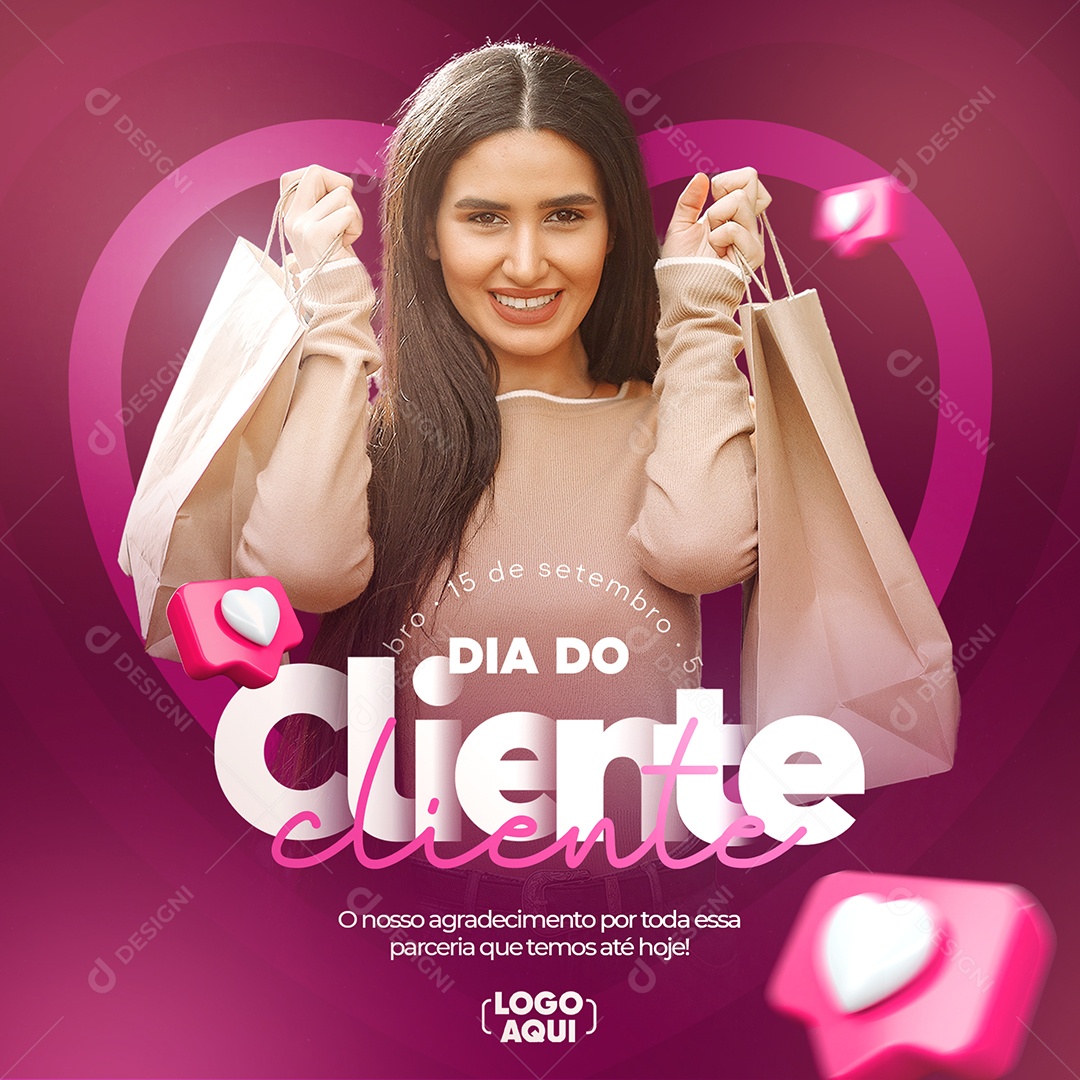 Social Media Dia Do Cliente 15 de Setembro PSD Editável