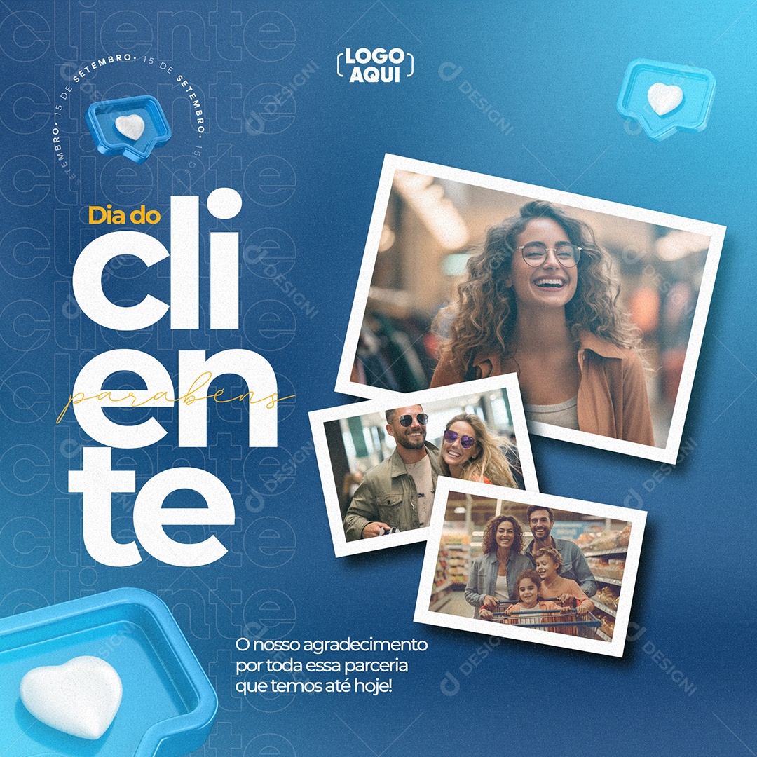 Dia Do Cliente O Nosso Agradecimento por Toda essa Parceria que Temos Social Media PSD Editável