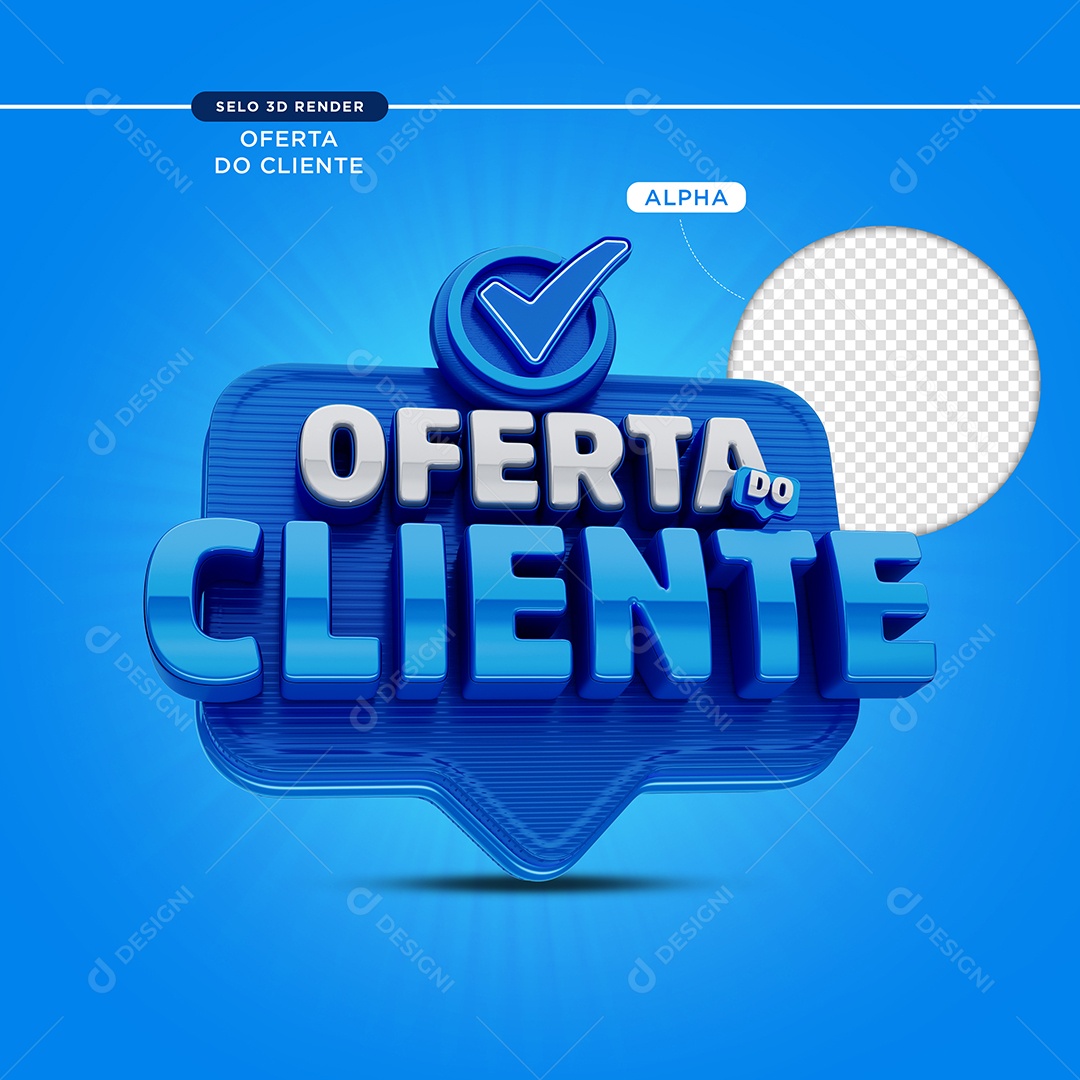 Selo 3D Oferta Do Cliente Para Composição PSD