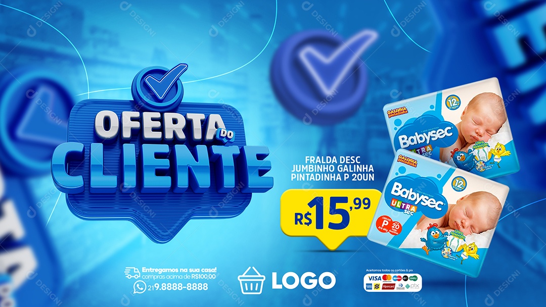 Social Media Banner Oferta Do Cliente Farmácia PSD Editável