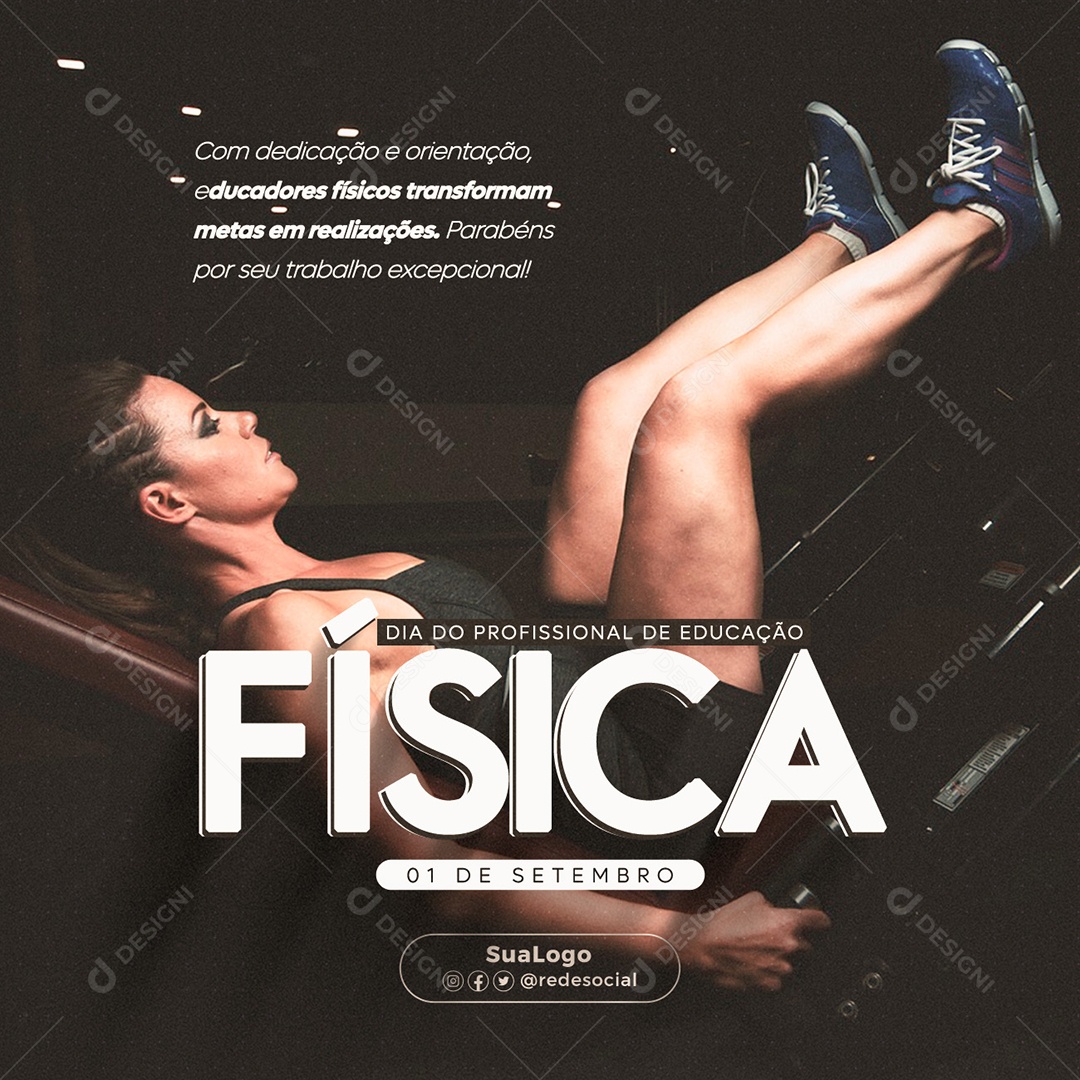 Metas em Realizações Dia Do Profissional De Educação Física PSD Editável