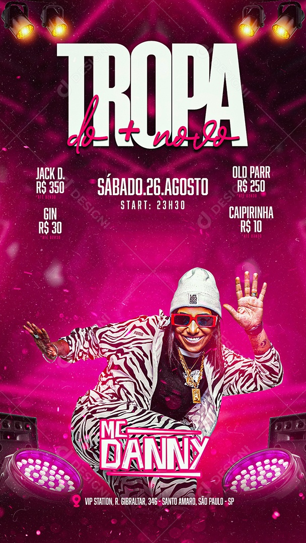 Story Flyer Mc Danny Tropa do + Novo Social Media PSD Editável