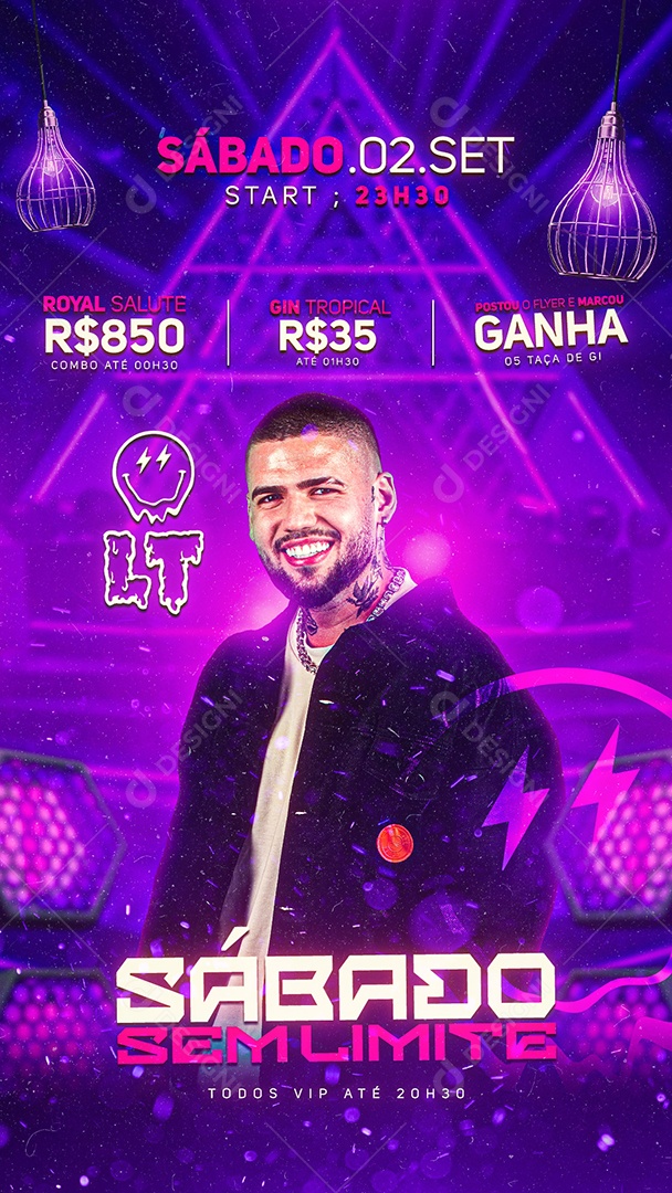 Story Flyer Sábado Sem Limite Social Media PSD Editável