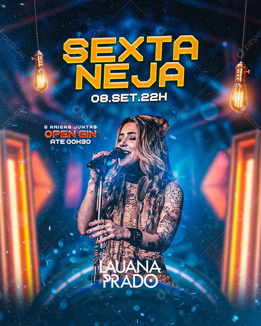 Flyer Luana Prado Sextaneja Social Media PSD Editável