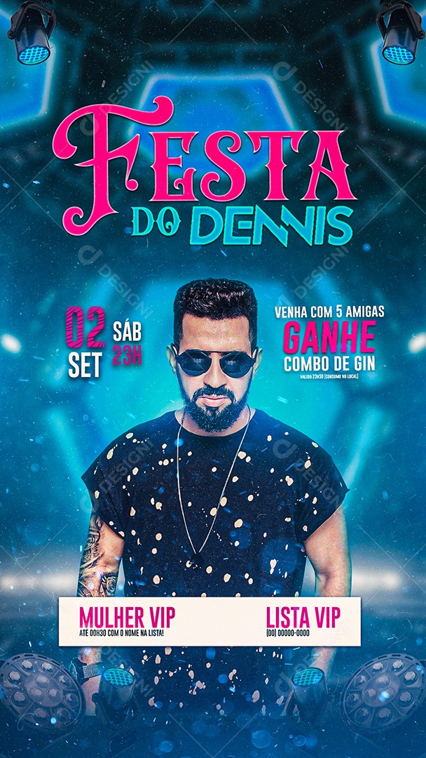 Story Flyer Festa Do Dennis Social Media PSD Editável