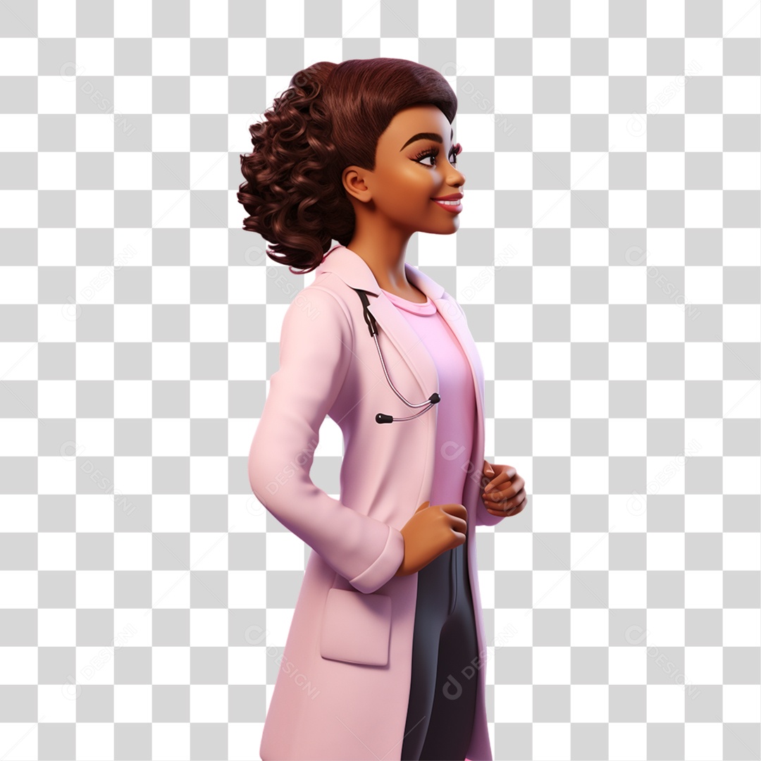 Conscientização do Outubro Rosa Mulher PNG Transparente