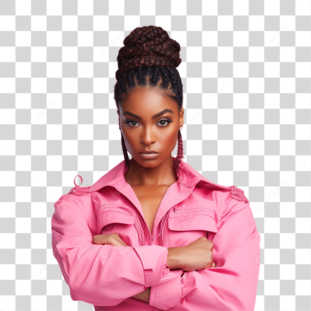 Conscientização do Outubro Rosa Mulher PNG Transparente