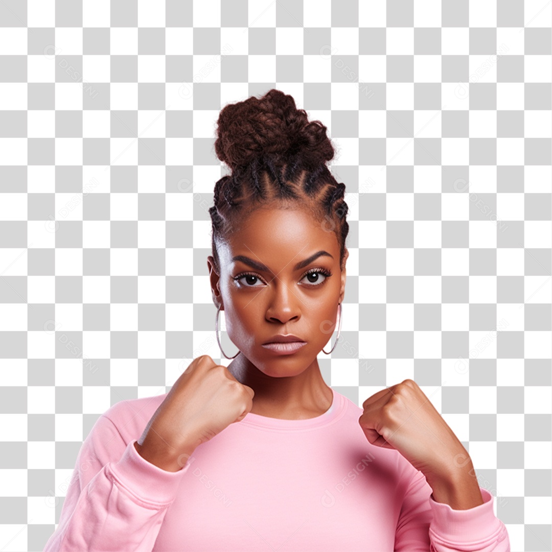 Conscientização do Outubro Rosa Mulher PNG Transparente