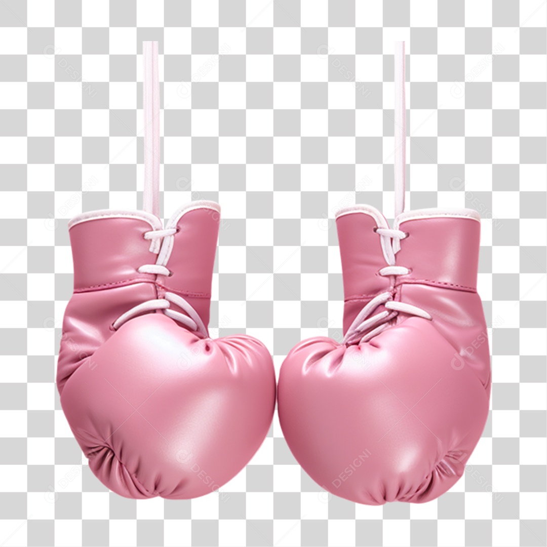 Luvas de Boxe Rosa PNG Transparente