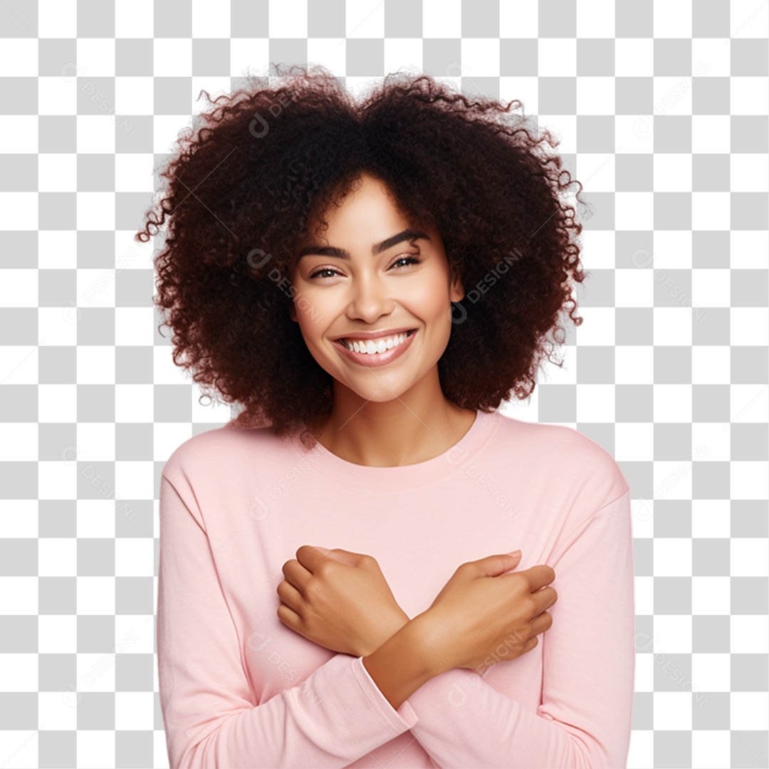 Conscientização do Outubro Rosa Mulher PNG Transparente