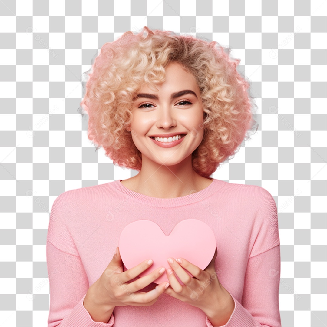 Conscientização do Outubro Rosa Mulher PNG Transparente