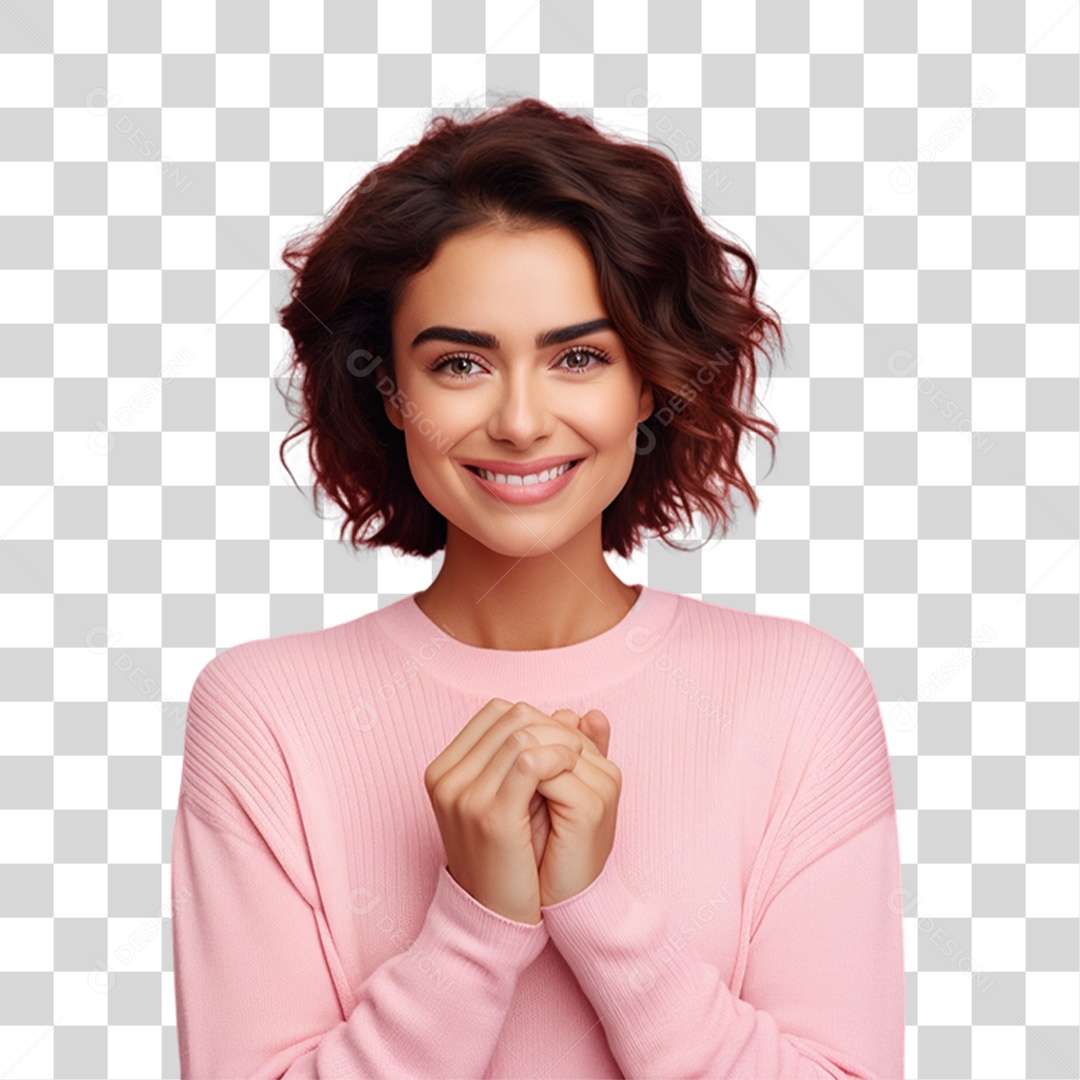 Conscientização do Outubro Rosa Mulher PNG Transparente