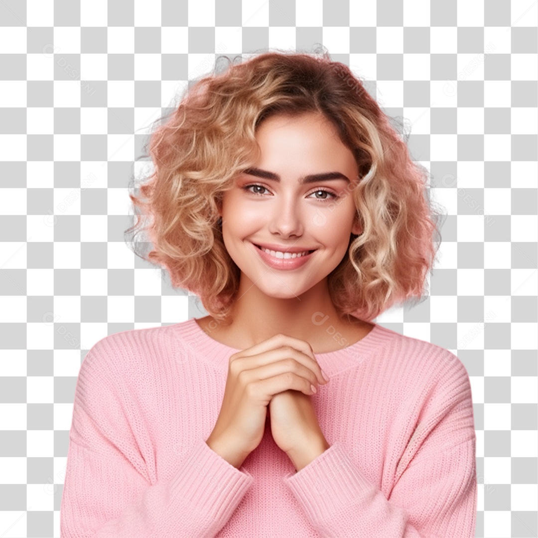 Conscientização do Outubro Rosa Mulher PNG Transparente