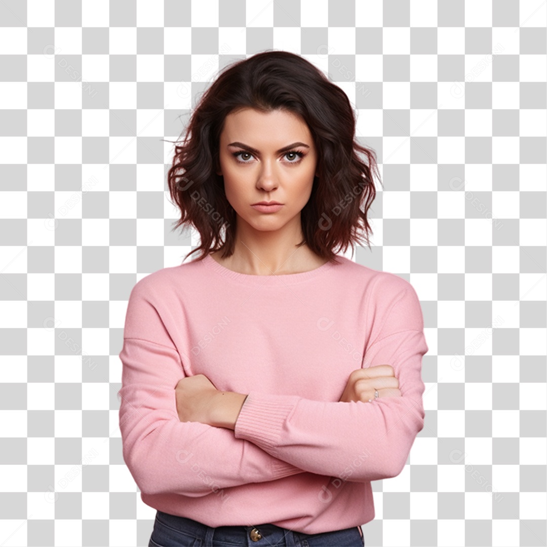 Conscientização do Outubro Rosa Mulher PNG Transparente