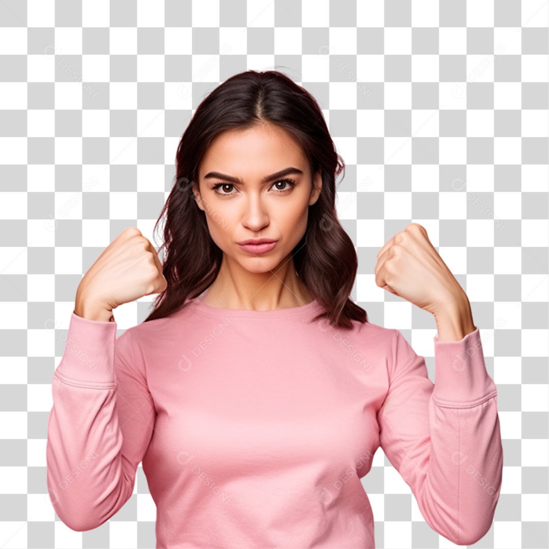 Conscientização do Outubro Rosa Mulher PNG Transparente