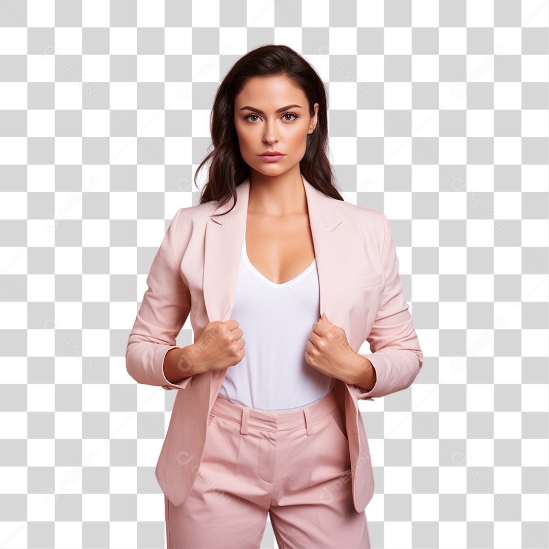 Conscientização do Outubro Rosa Mulher PNG Transparente