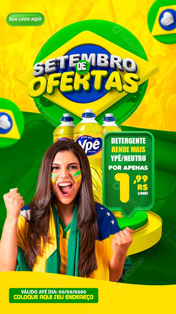 Story Setembro De Ofertas Produtos De Limpeza Social Media PSD Editável