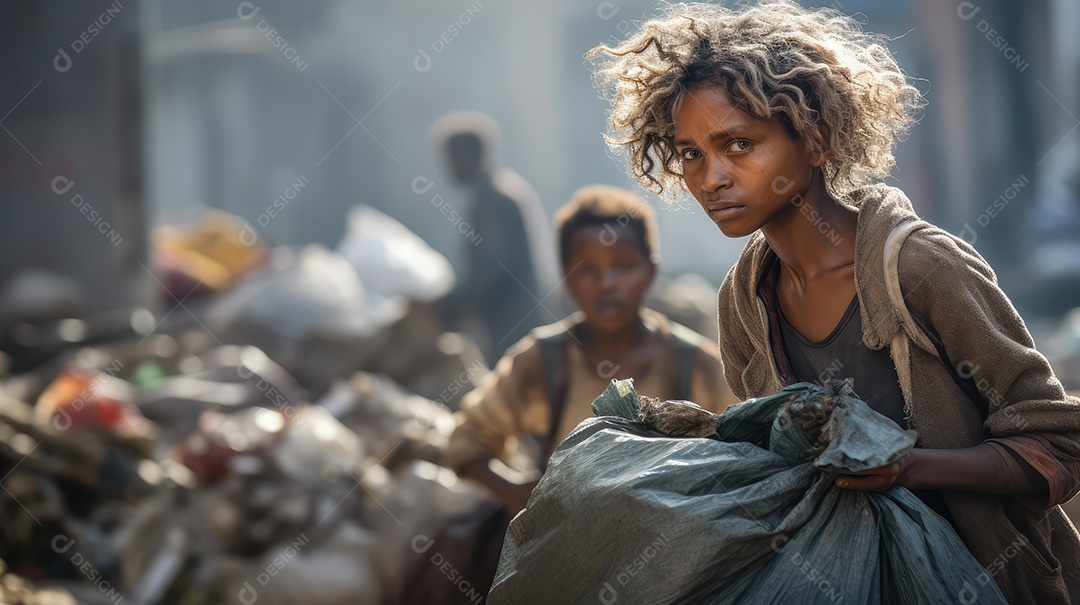 Imagem realista de morador de rua