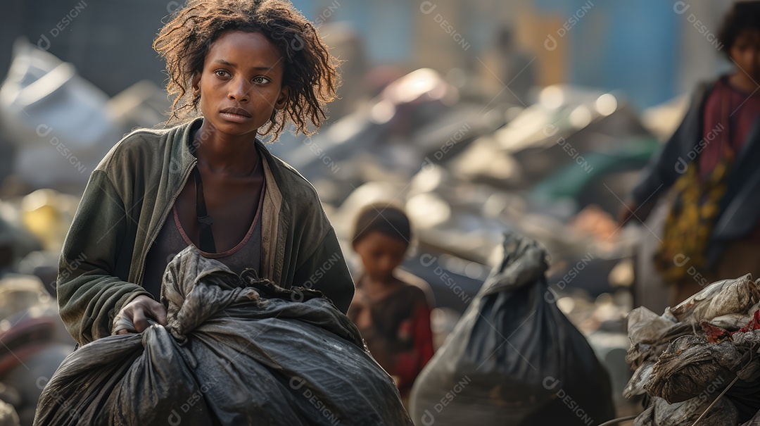 Imagem realista de morador de rua