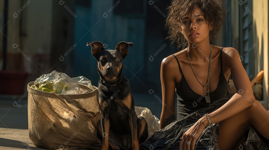 Imagem realista de morador de rua