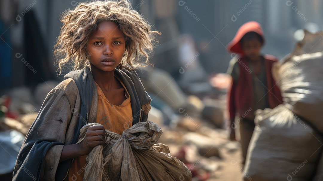 Imagem realista de morador de rua