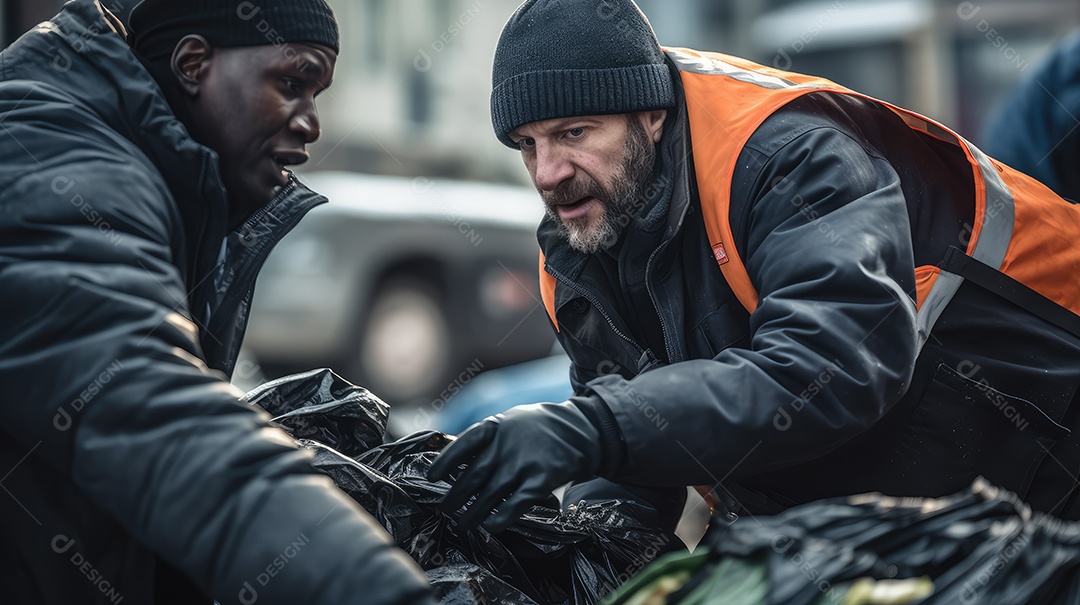 Imagem realista de morador de rua