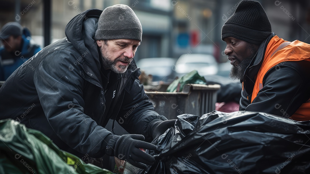 Imagem realista de morador de rua