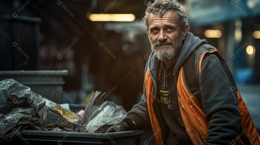 Imagem realista de morador de rua
