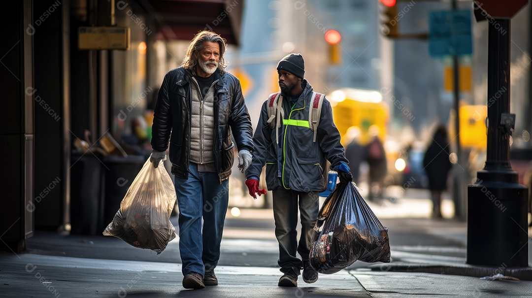 Imagem realista de morador de rua