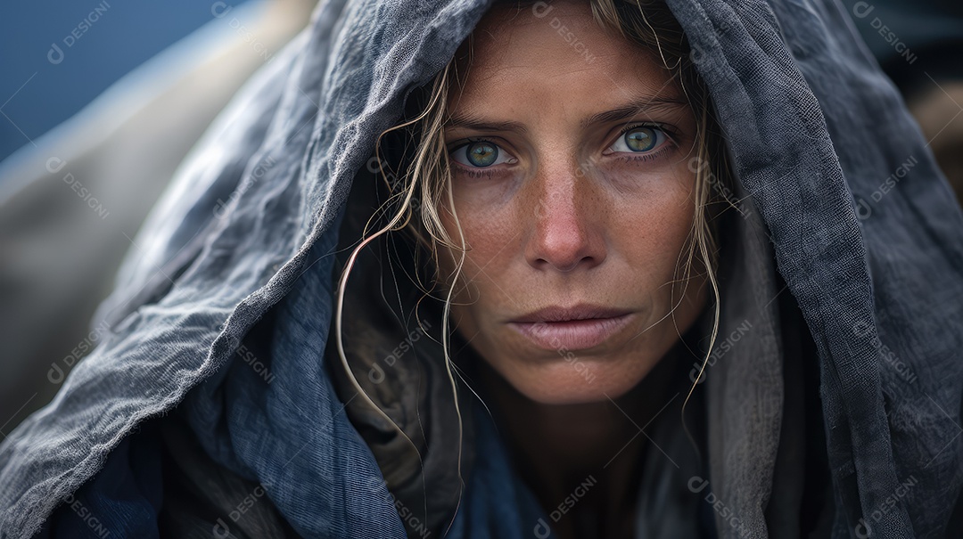 Imagem realista de morador de rua