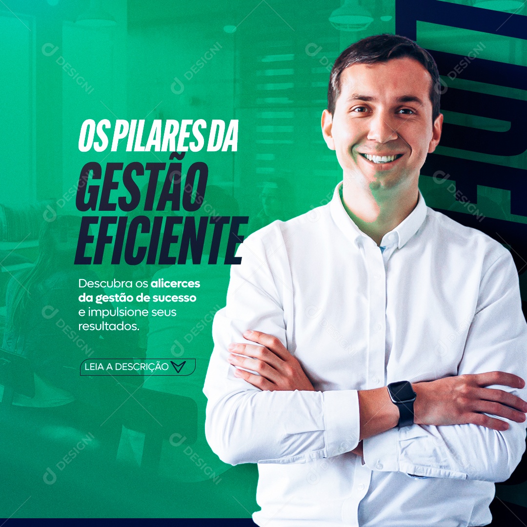 Social Media Os Pilares da Gestão Eficiente Marketing PSD Editável