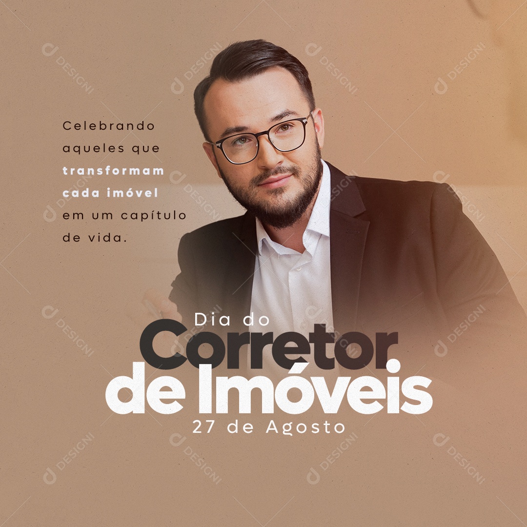 Dia Do Corretor De Imóveis Capitulo De Vida Social Media PSD Editável