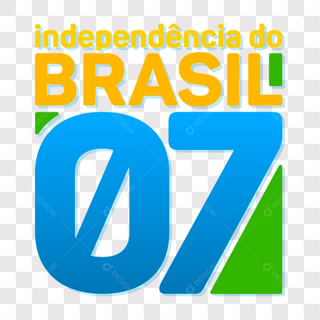 Lettering Independência do Brasil 7 de Setembro EPS + PNG