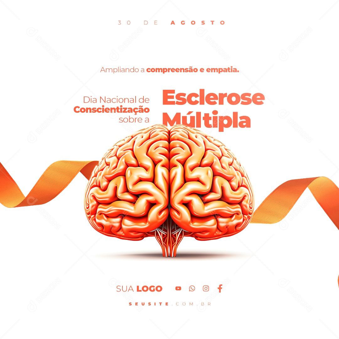 Dia Nacional de Conscientização sobre a Esclerose Múltipla Ampliando a Compreensão e Empatia Social Media PSD Editável