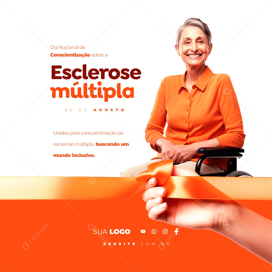 Dia Nacional de Conscientização sobre a Esclerose Múltipla 30 de Agosto Social Media PSD Editável