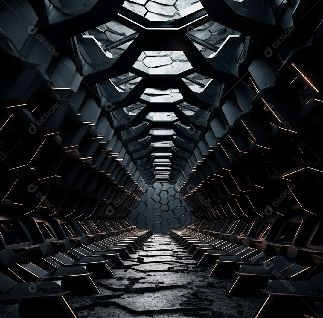 Fundo Preto Futurista para composição