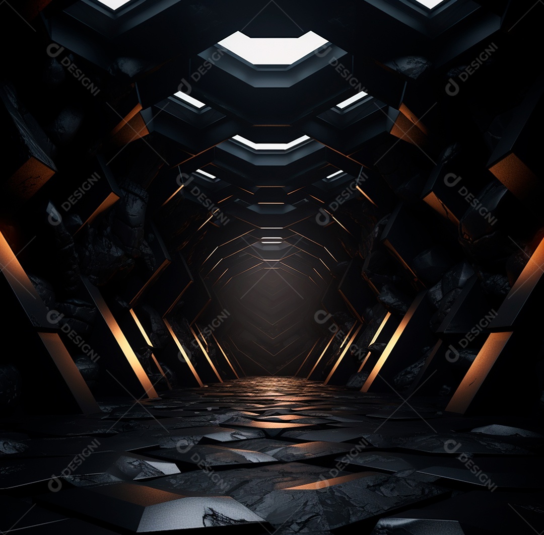 Fundo Preto Futurista para composição