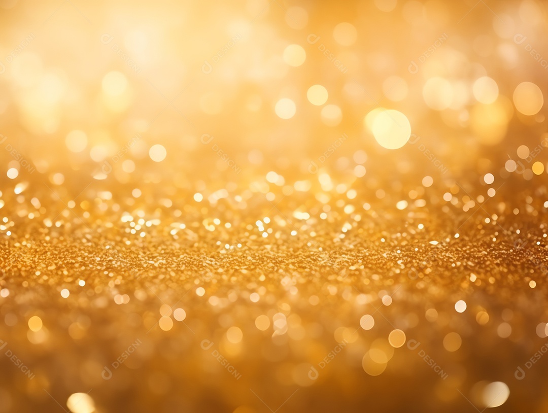Textura abstrata de brilho dourado desfoca o fundo, a celebração e o conceito festivo